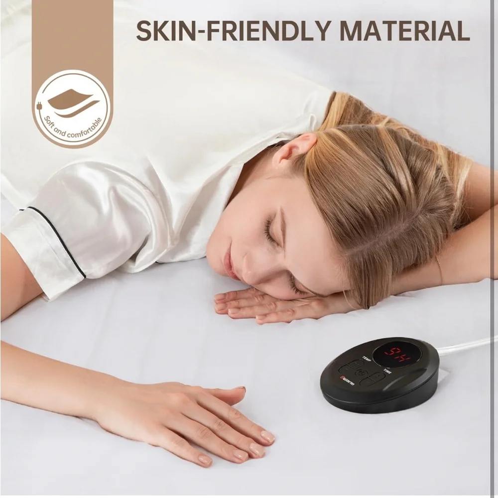 Bwarm Electric Heated Mattress Pad Full Size, 54